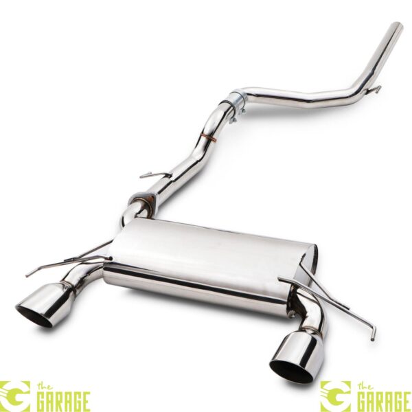 2.5" STAINLESS STEEL CAT BACK EXHAUST SYSTEM FOR VAUXHALL OPEL CORSA E 1.6 VXR