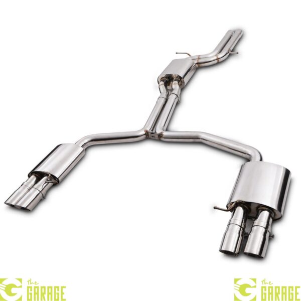 2.5" STAINLESS STEEL CAT BACK EXHAUST SYSTEM FOR AUDI S4 B8 3.0 TFSI V6 09-16